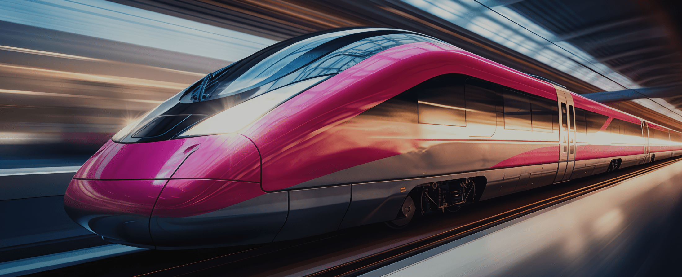 Moderner Hochgeschwindigkeitszug als Symbol für MPLS Netzwerke mit maximaler Performance und Stabilität