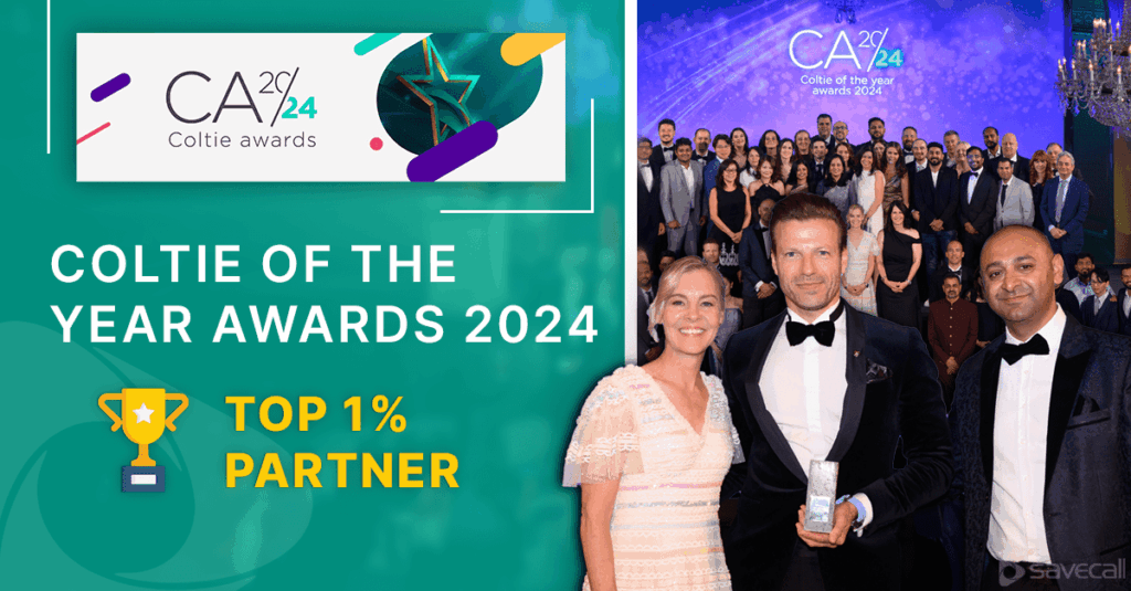 SAVECALL Coltie of the Year Award 2024 Top 1 Prozent Partner